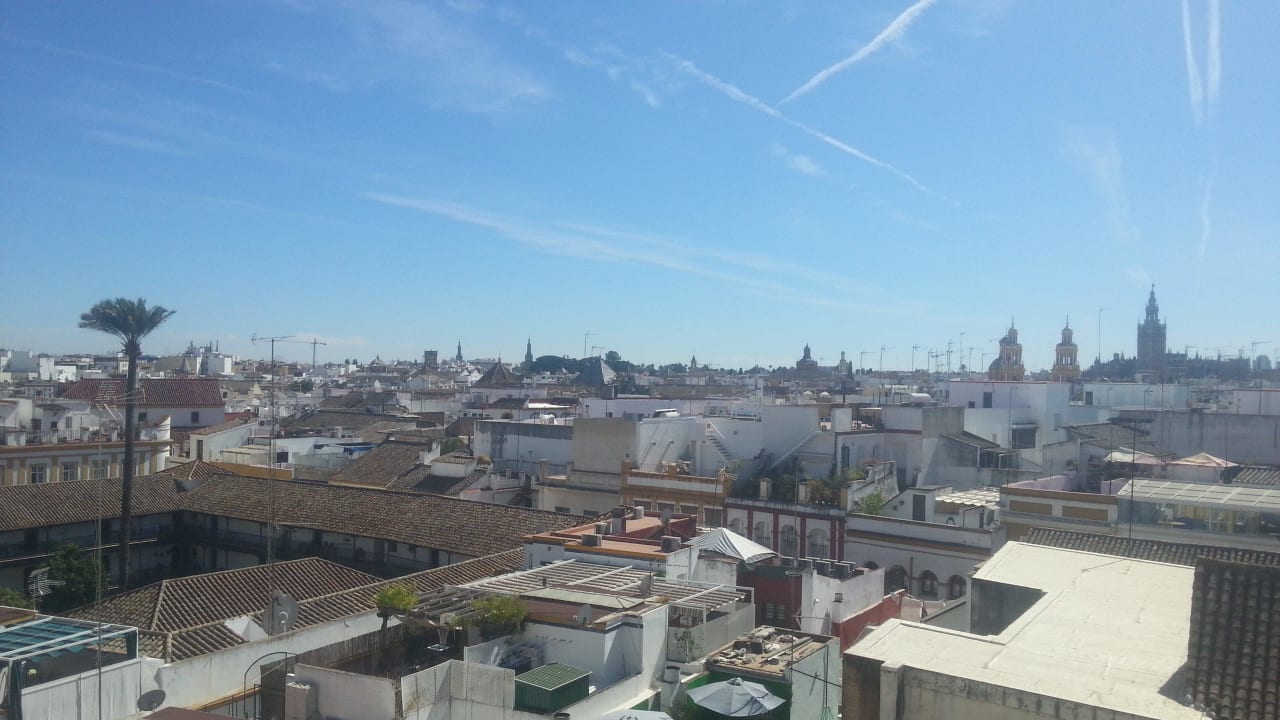 Blick vom Dach auf Sevilla Hotel Don Paco