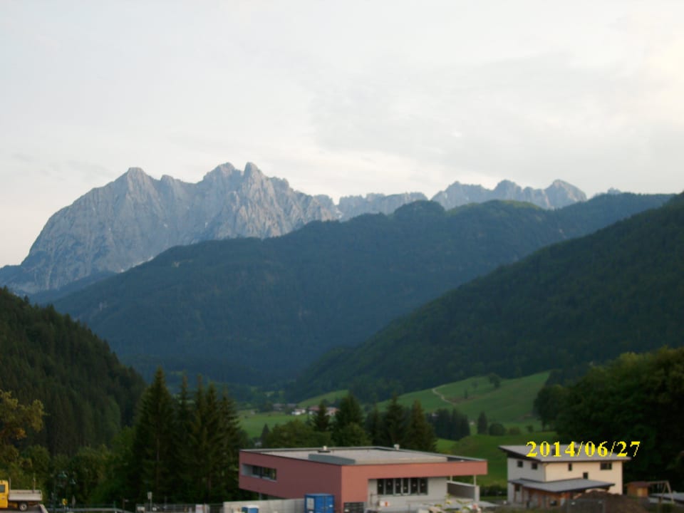 Der Wilde Kaiser vom Balkon Hotel Anneliese