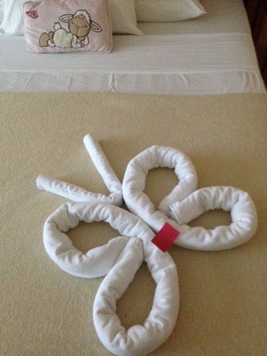 Handtuchfigur und ein Dankesbrief v. Zimmermädchen Blau varadero - Adults only