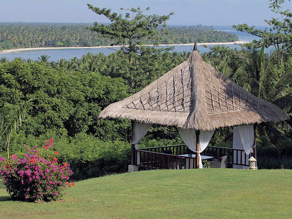 Im Garten mit Blick auf die Lagunen Hotel The Jiwa