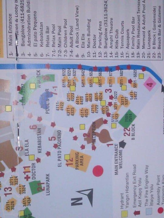 Teil 2 Lageplan Voyage Belek Golf & Spa