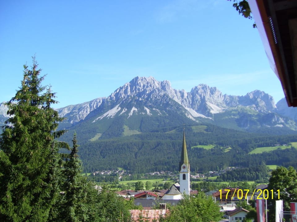 Der wilde Kaiser von unserem Balkon Das Kaiserblick