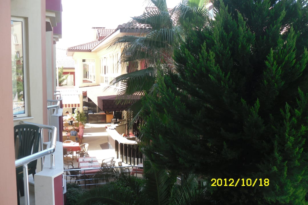 Blick vom Balkon Hotel Orfeus Park