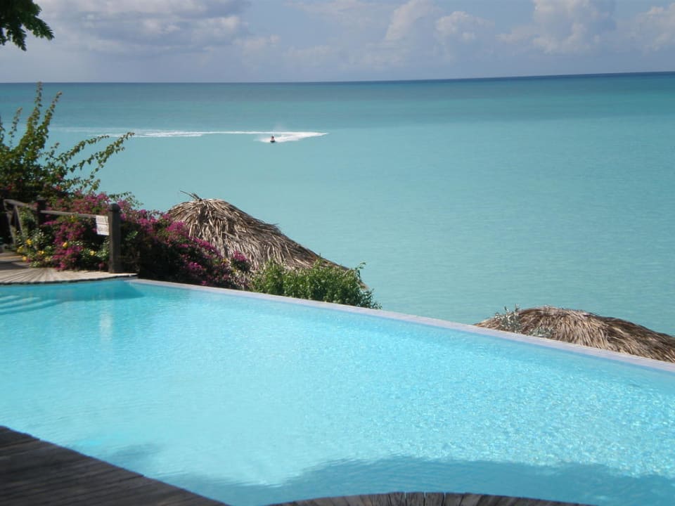 Blick vom Pool auf das Meer Cocobay Resort Antigua - Adults only