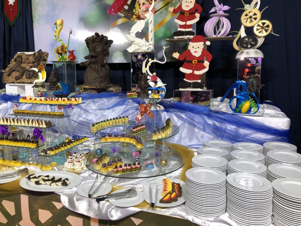 Das Zelt am Strand mit dem Weihnachtsbuffet  Pickalbatros White Beach Resort - Hurghada