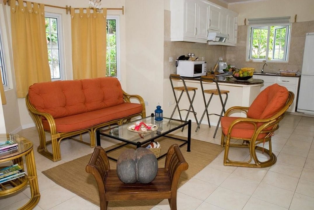 Living room and kitchen Le Domaine de Bacova