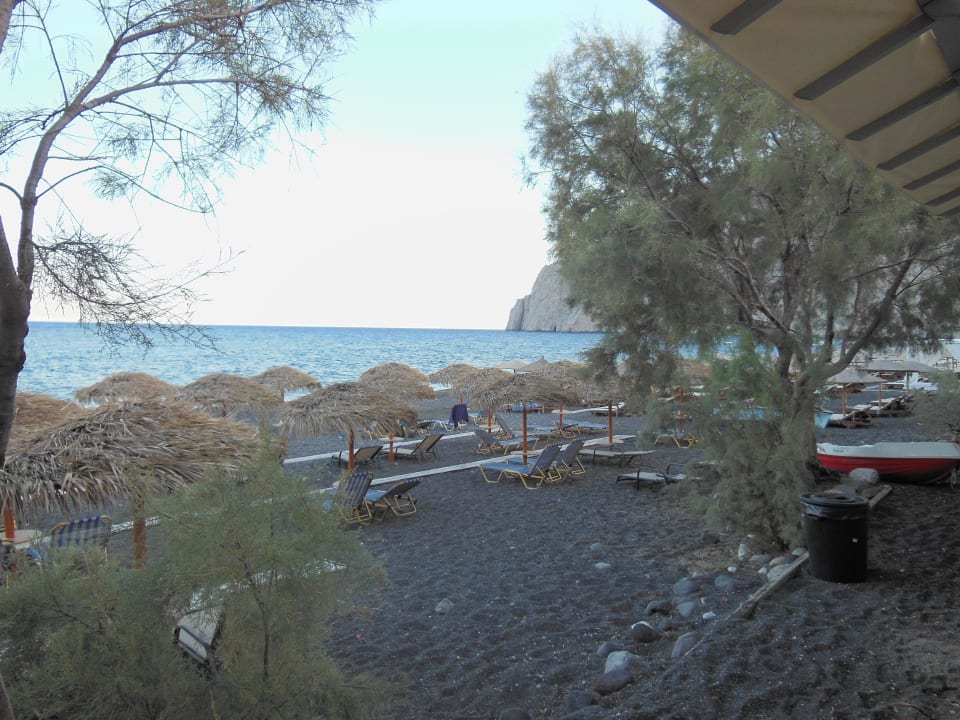 Strand unterhalb des Hotels von der Strandbad aus. Hotel Epavlis