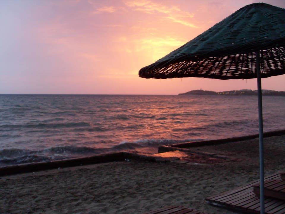 Strandausblick beim Sonnenuntergang Ephesia Holiday Beach Club