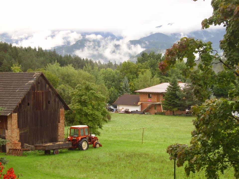 Blick aus dem Speisesaaal der Pension Gasthof-Pension Hojnik