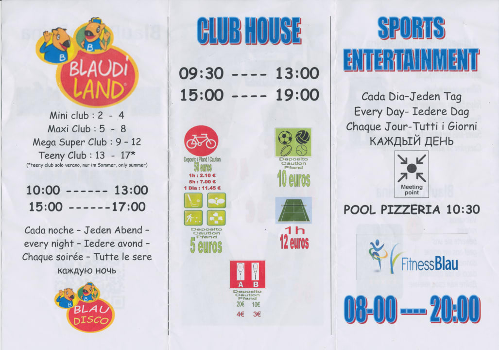 Flyer blau punta reina