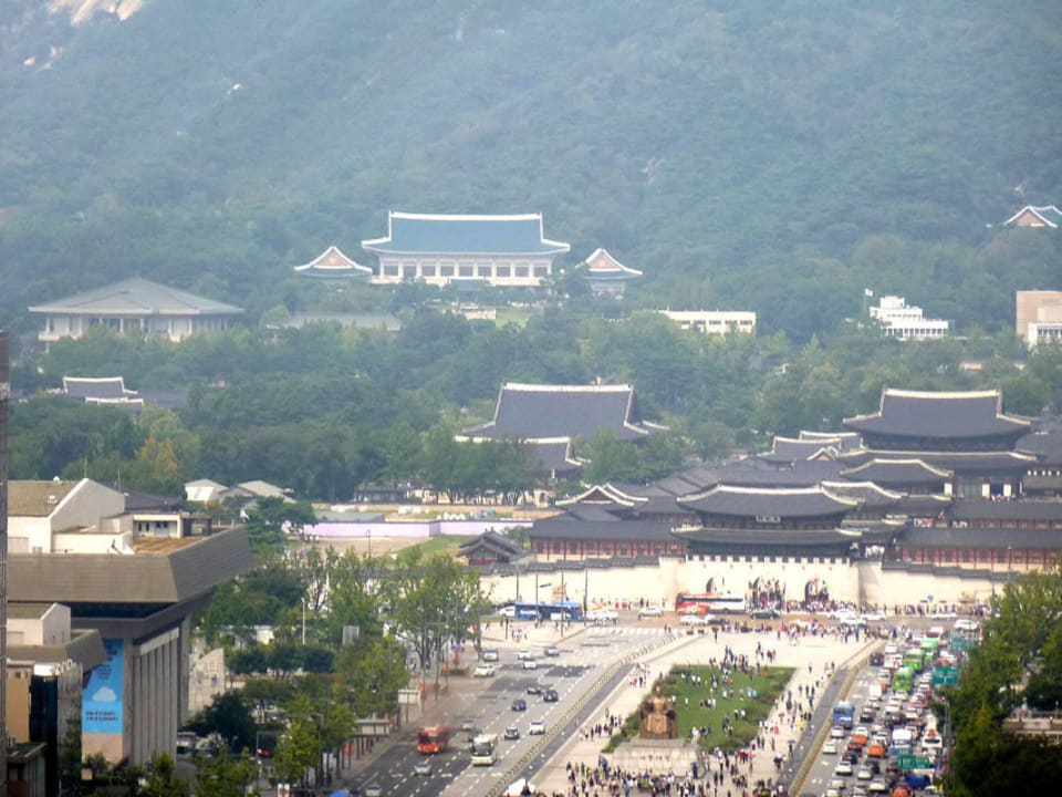 Gyeongbokgung Palace vom Hotel aus The Plaza Hotel