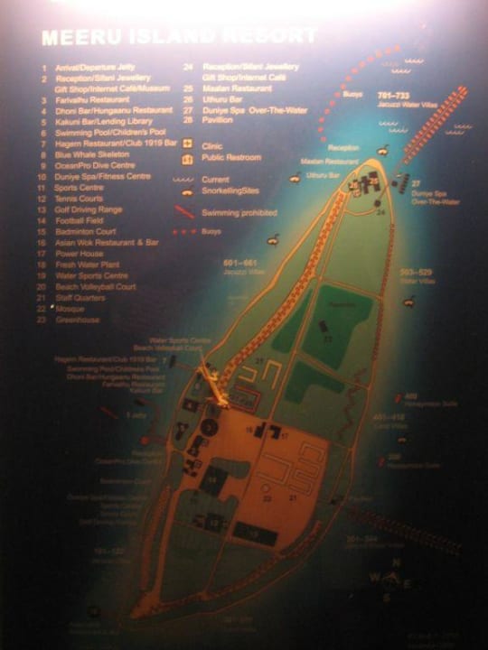 Inselkarte Meeru Maldives Resort Island