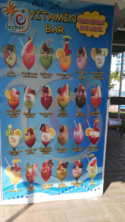 Die tollen Vitamincocktails Sultan of Dreams Hotel & Spa