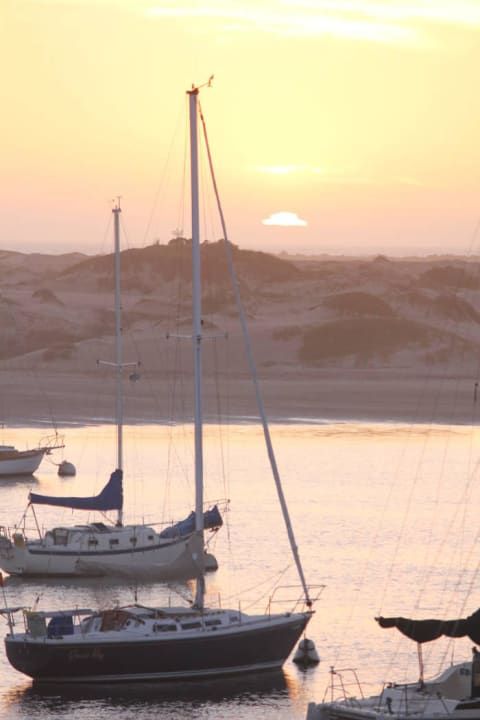 Sonnenuntergang vom Zi 303 Balkon Embarcadero Inn Hotel