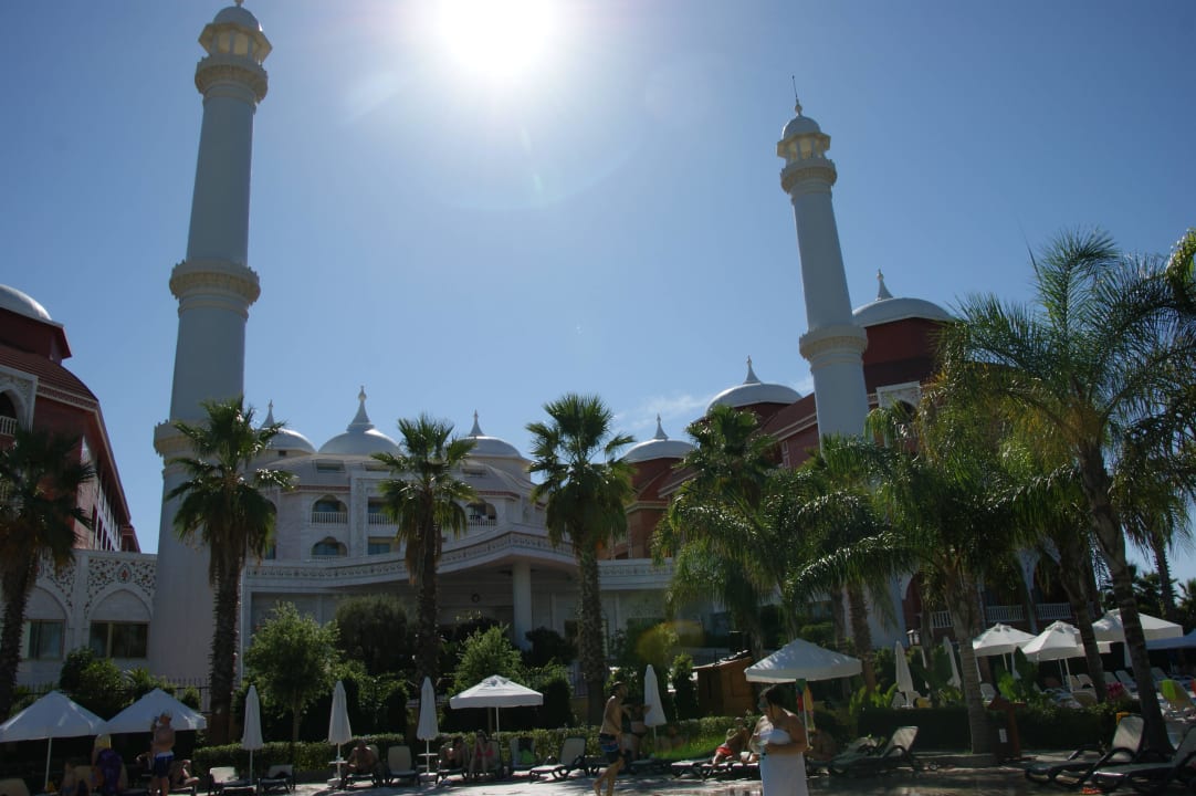 Blick vom Aquapark Royal Taj Mahal Hotel
