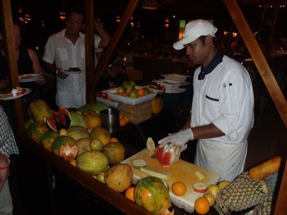 Obststand im Restaurant Adaaran Select Meedhupparu Island Resort - Premium All Inclusive