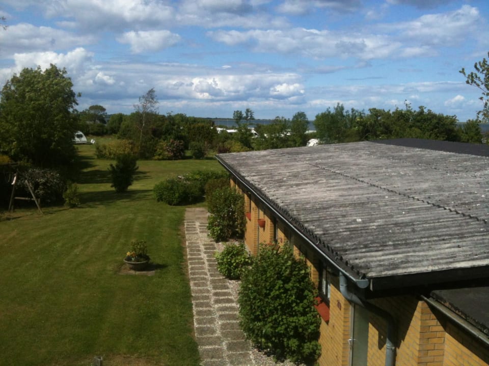 Garten/Blick aus Zimmer 15 Hotel Schleimünde