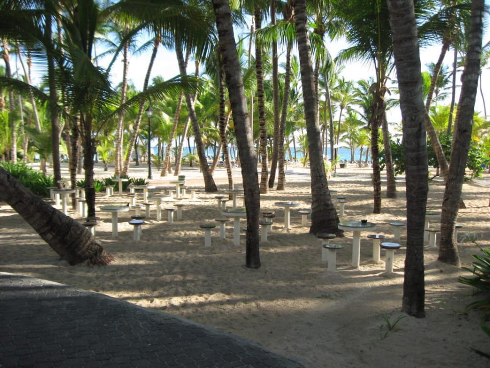Strand mit Sitzmöglichkeiten Hotel Riu Bambu