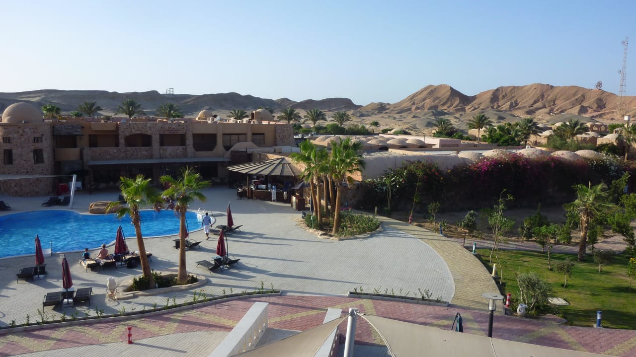 Aussicht von der Dachterrasse des Restaurants Kahramana Park