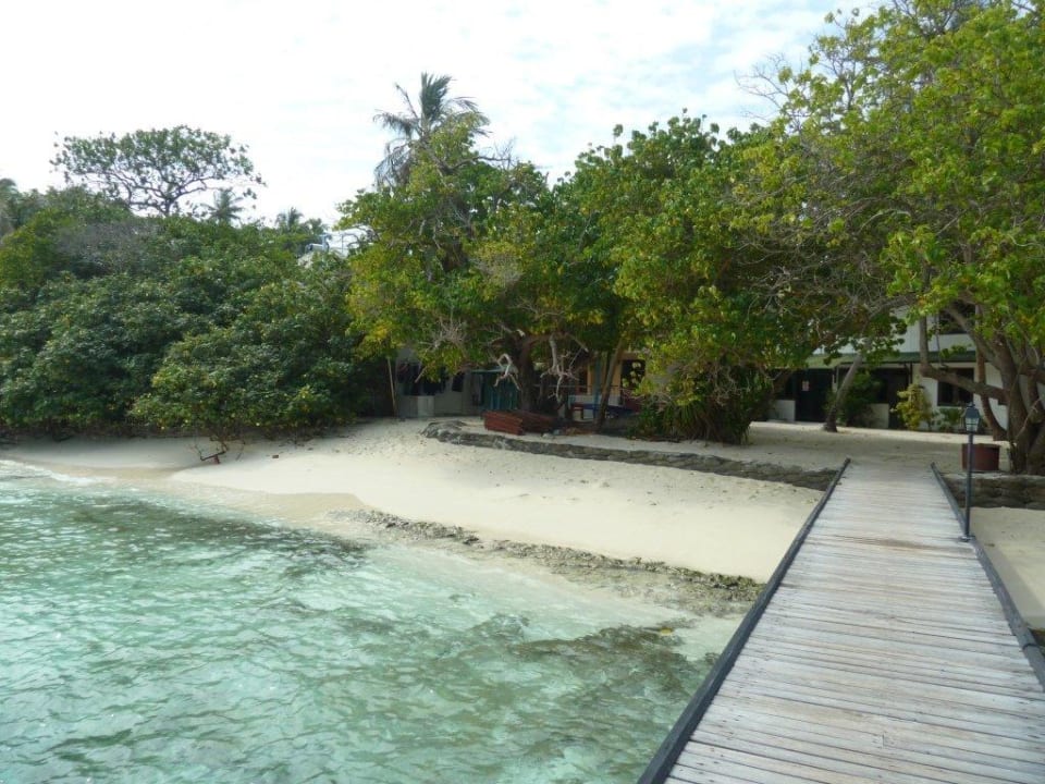 Main Jetty mit Blick zum Ufer Embudu Village
