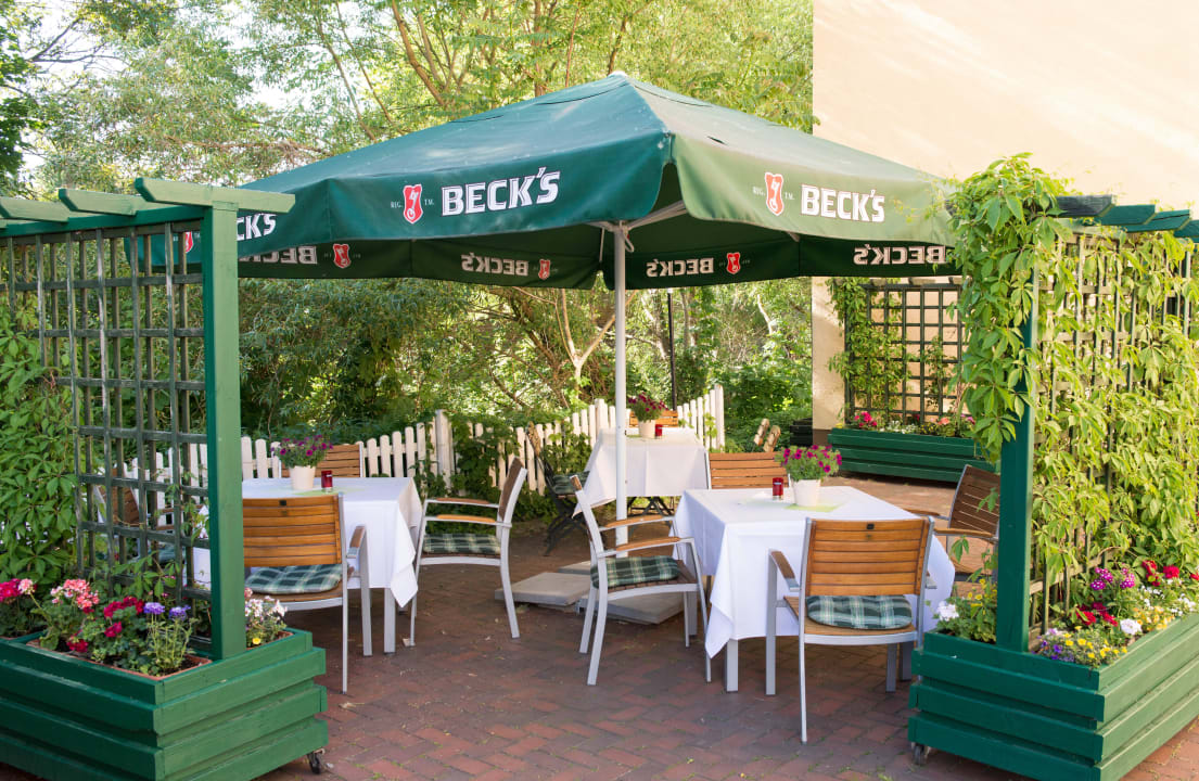 Biergarten im Sommer Hotel Union Salzwedel