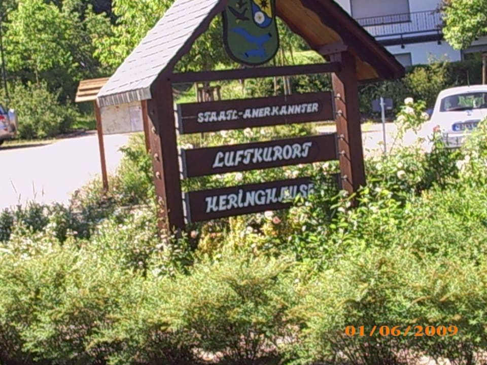 Ortseingang Göbel's Seehotel Diemelsee