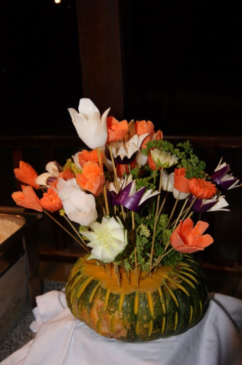 Leider nur zu selten schöne Deko im Restaurant Summer Island Maldives