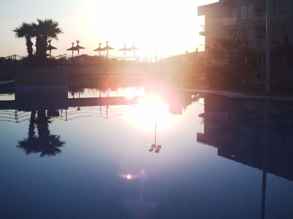 Sonnenaufgang überm Pool Eix Platja Daurada Hotel & SPA