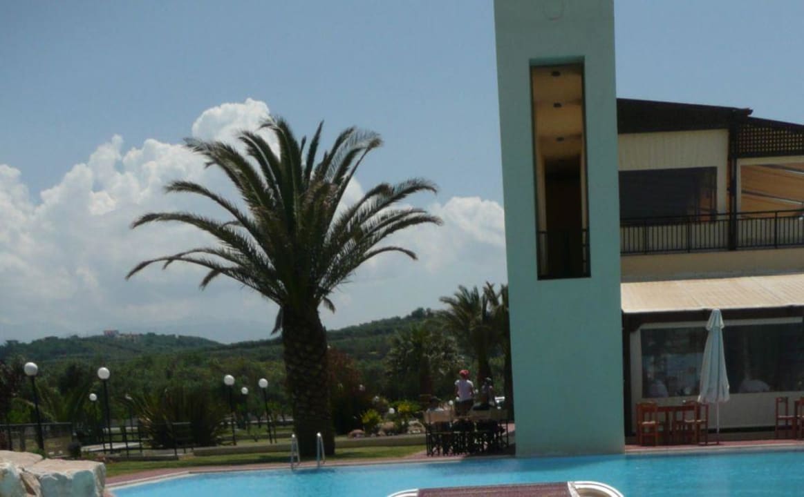 Widok na budynek główny od strony basenu Hotel Solimar Aquamarine