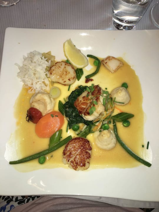 Fisch an Safransauce Hotel L'Ami Fritz