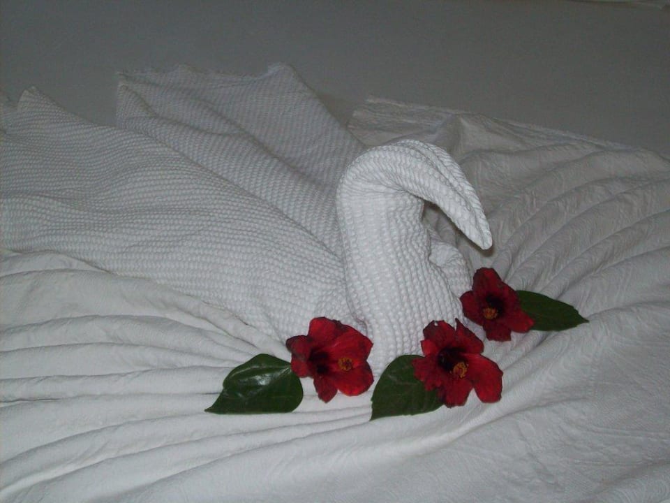 Dekoration des Bettes Hotel Orfeus Park