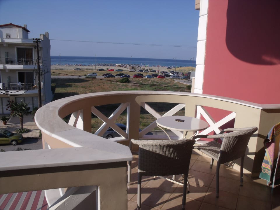 Ausblick vom Zimmer ans Meer Evilion Sea & Sun Hotel