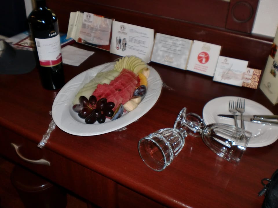 Ein Willkommensgruß des Hotels Botanik Hotel & Resort