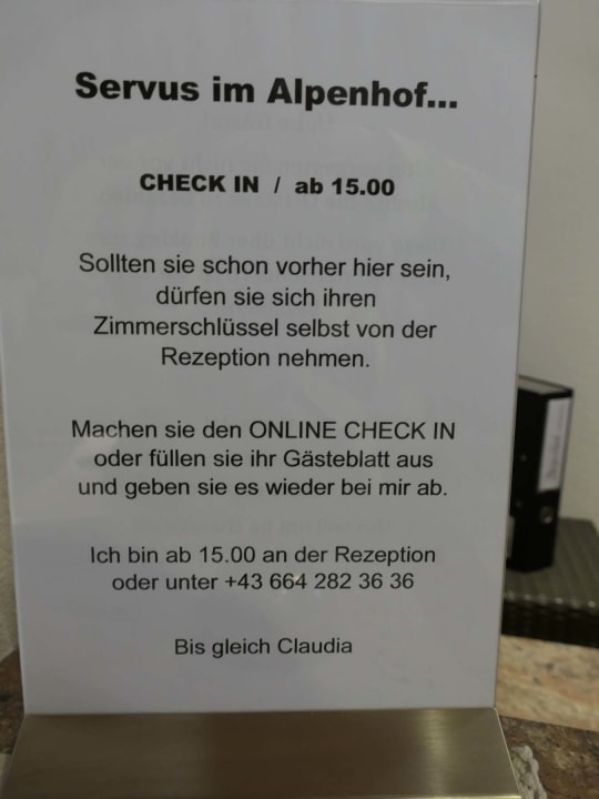 Lobby Pension Alpenhof