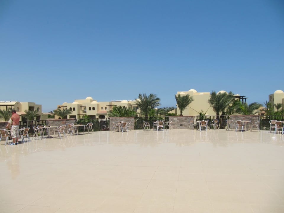 Große Terrasse, leider ungenutzt Stella Garden Resort & Spa, Makadi Bay