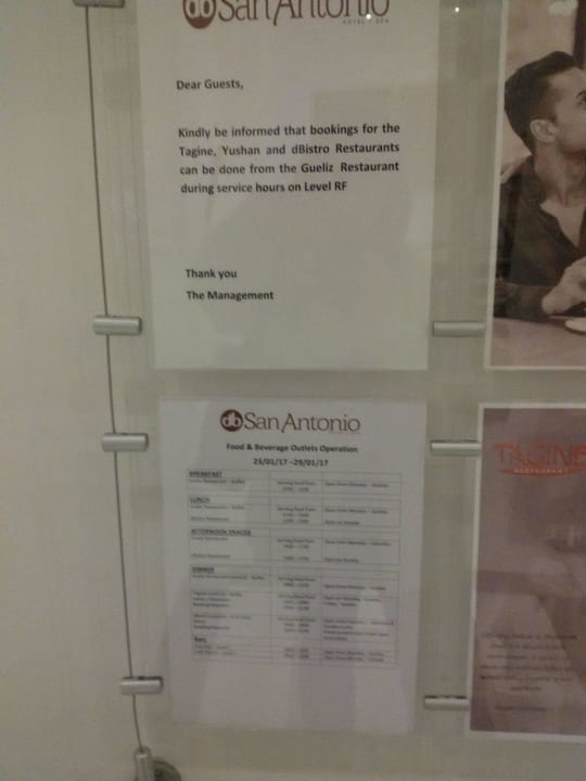 Speiseplan  db San Antonio Hotel + Spa