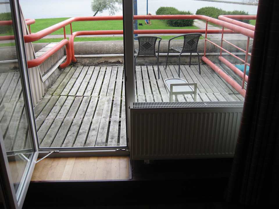 Unser Balkon - sanierungsbedürftig wie alle Balkone Hotel Pirita Top Spa