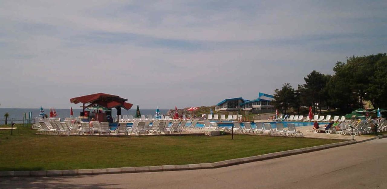 Blick auf den Pool Hotel Russalka