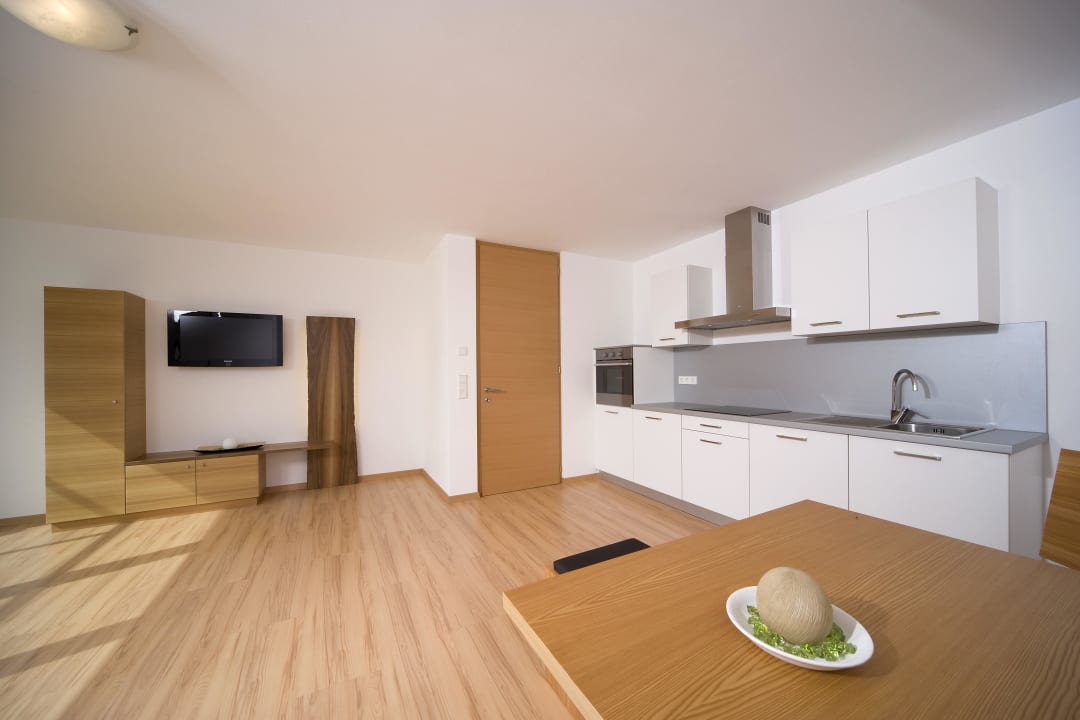 Wohnzimmer mit Küche Residence Sylvanerhof