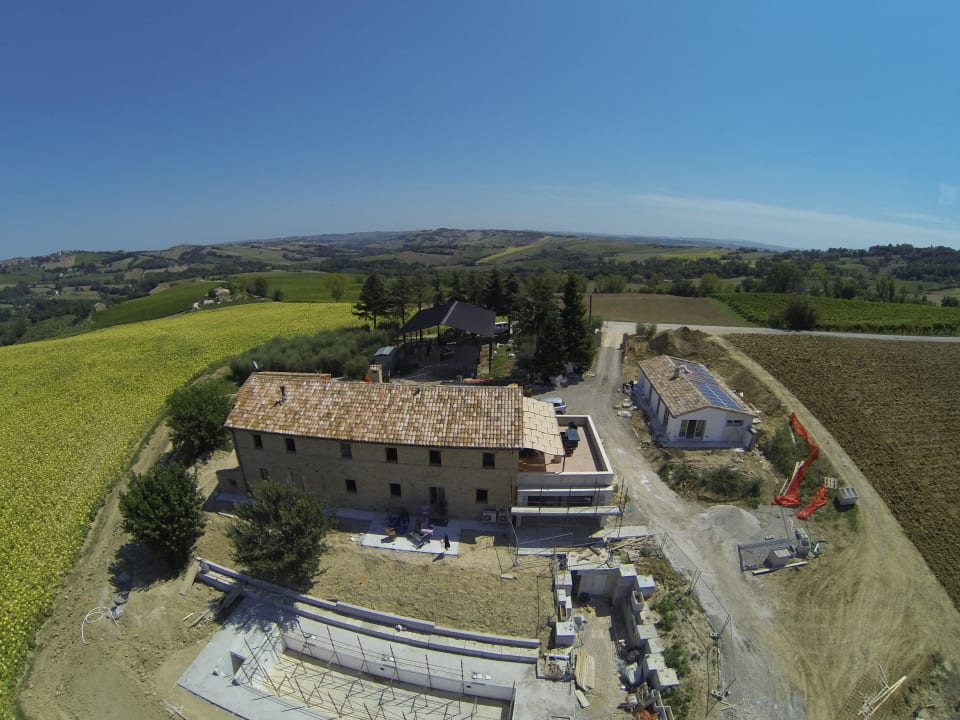 Luftaufnahme mit der Flugdrohne im Juni 2014 Corte Campioli
