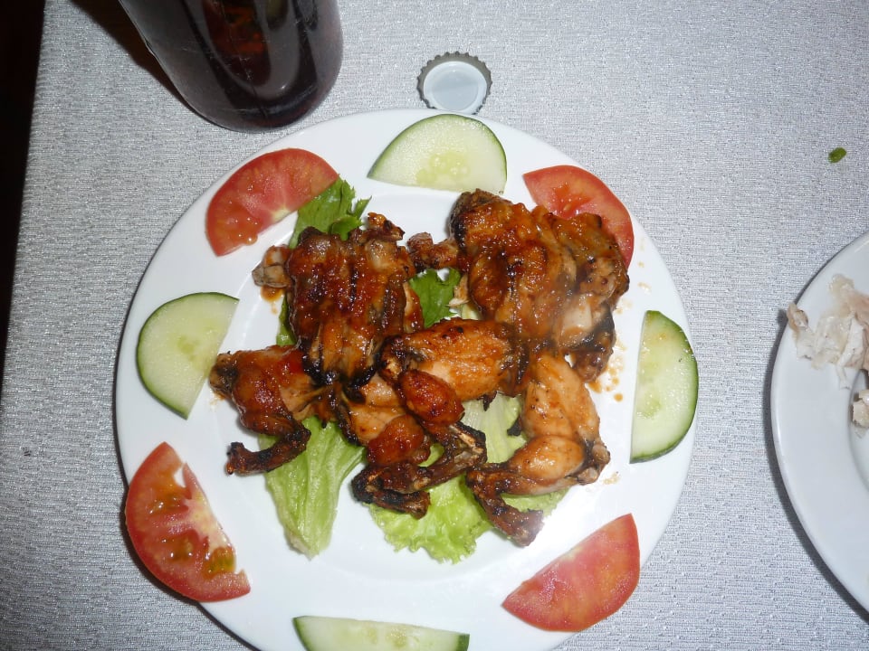 Aus dem Restaurant vor dem Hotel Pandanus Resort