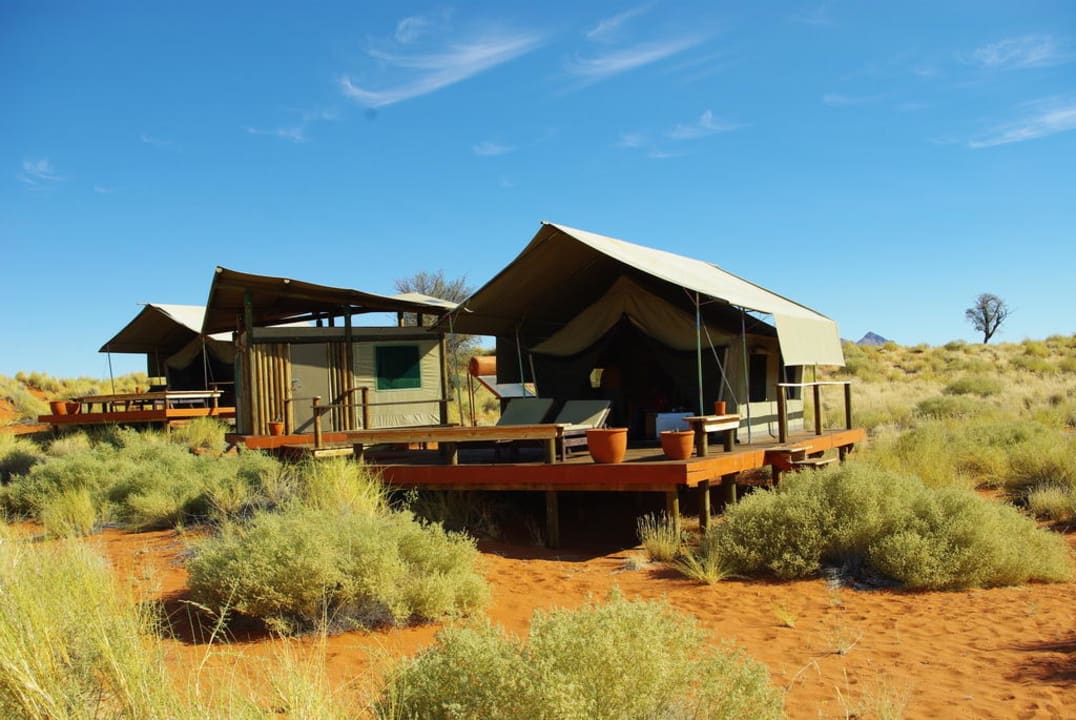 Wohnzelt mit Terrasse und Badezelt Wolwedans Dunes Lodge