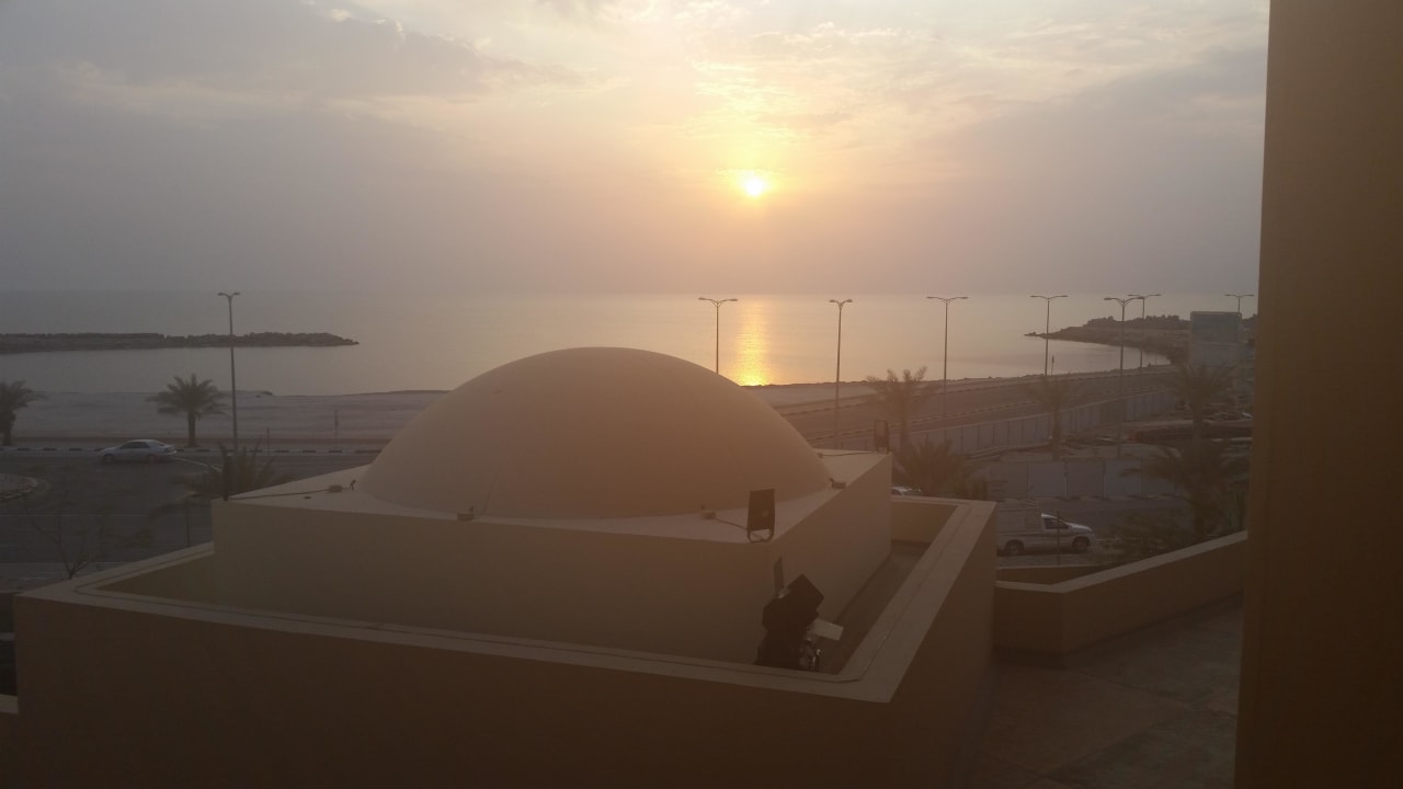 Balkonblick (Straßenseite) DoubleTree by Hilton Resort & Spa Marjan Island