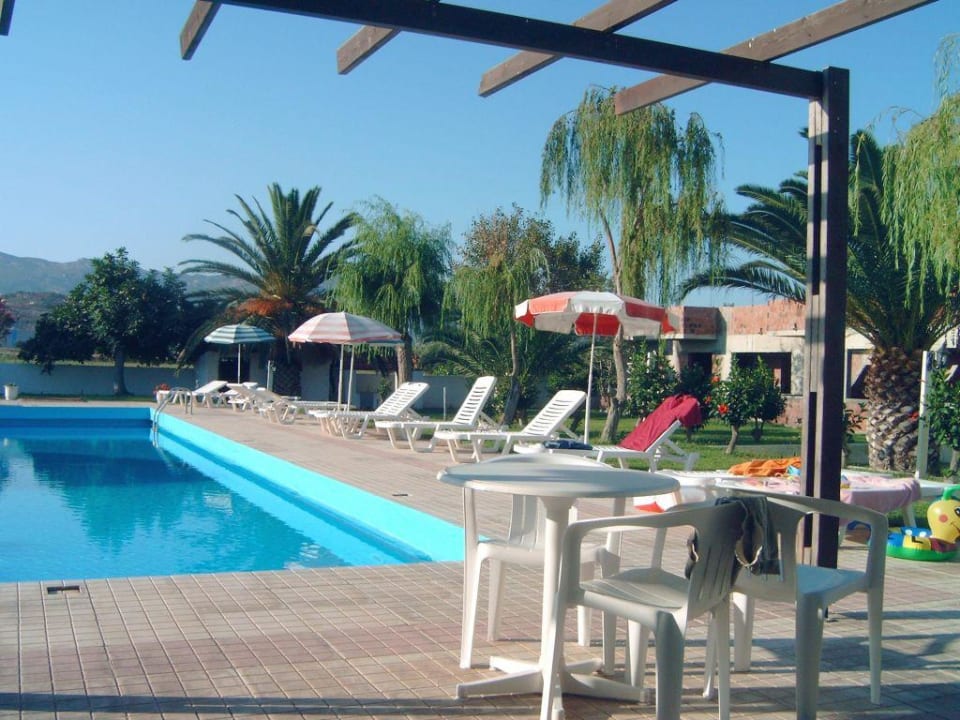 Blick über den Pool Hotel Hermes