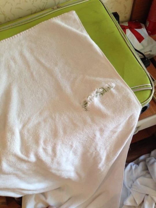 Kaputtes Handtuch nach austausch Oz Hotels Incekum Beach