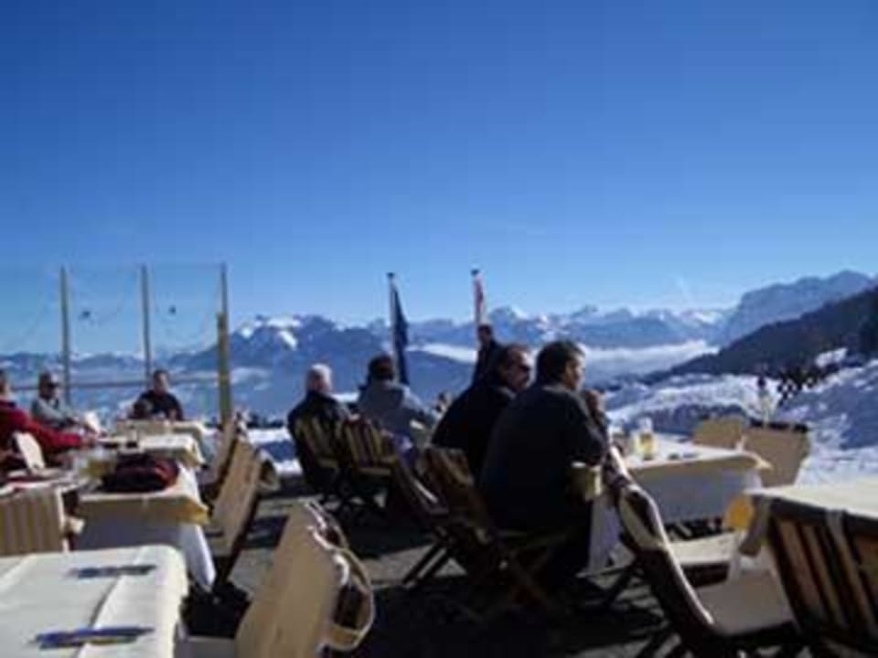 Sonnenterrasse im Winter Hotel Marvia