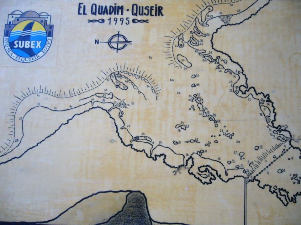 Diving Map - Tauchkarte Mövenpick Resort El Quseir