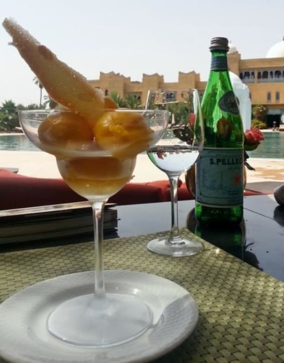 Mittag im Poolrestaurant, Desserts SPITZE Sahara Palace Marrakech