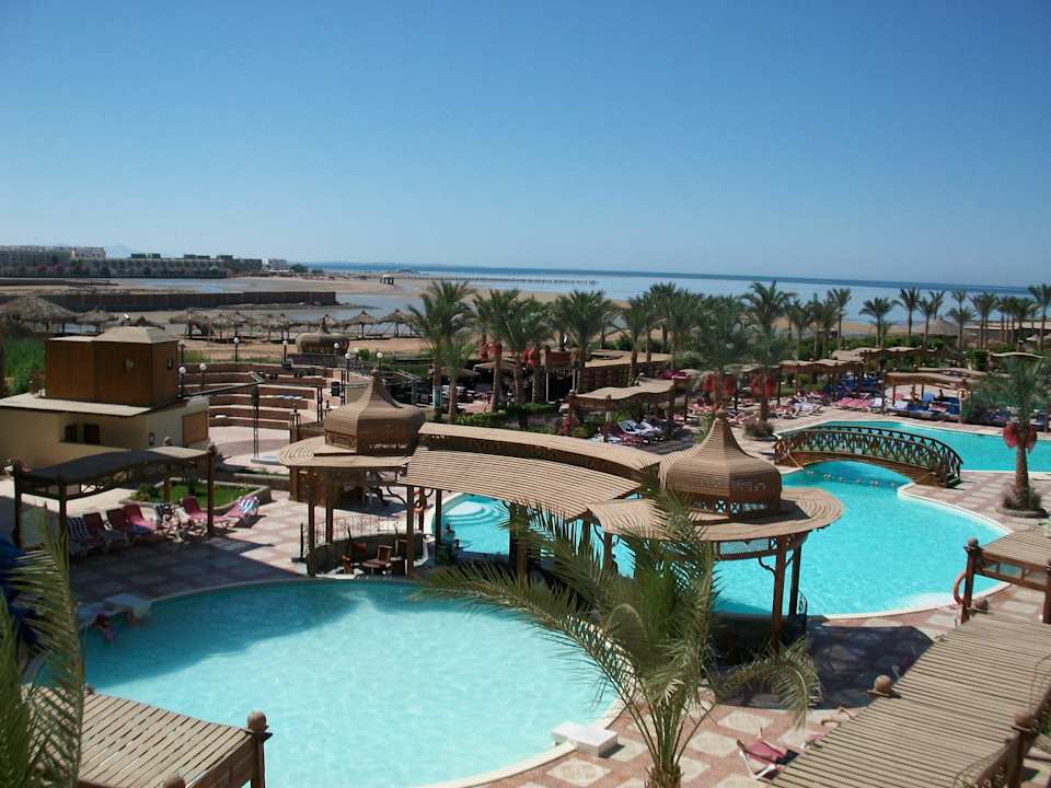 Blick auf den Pool vom Zimmer Riviera Aqua Park Resort