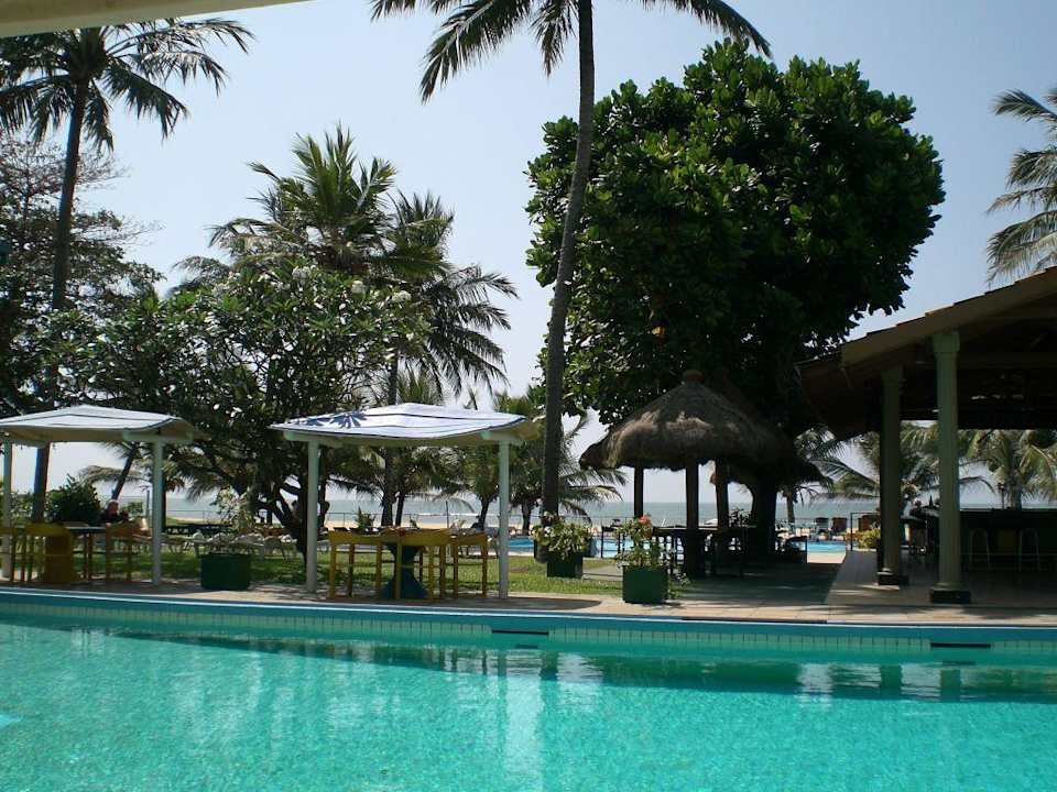 Aussicht auf den 1.Pool Hotel Camelot Beach